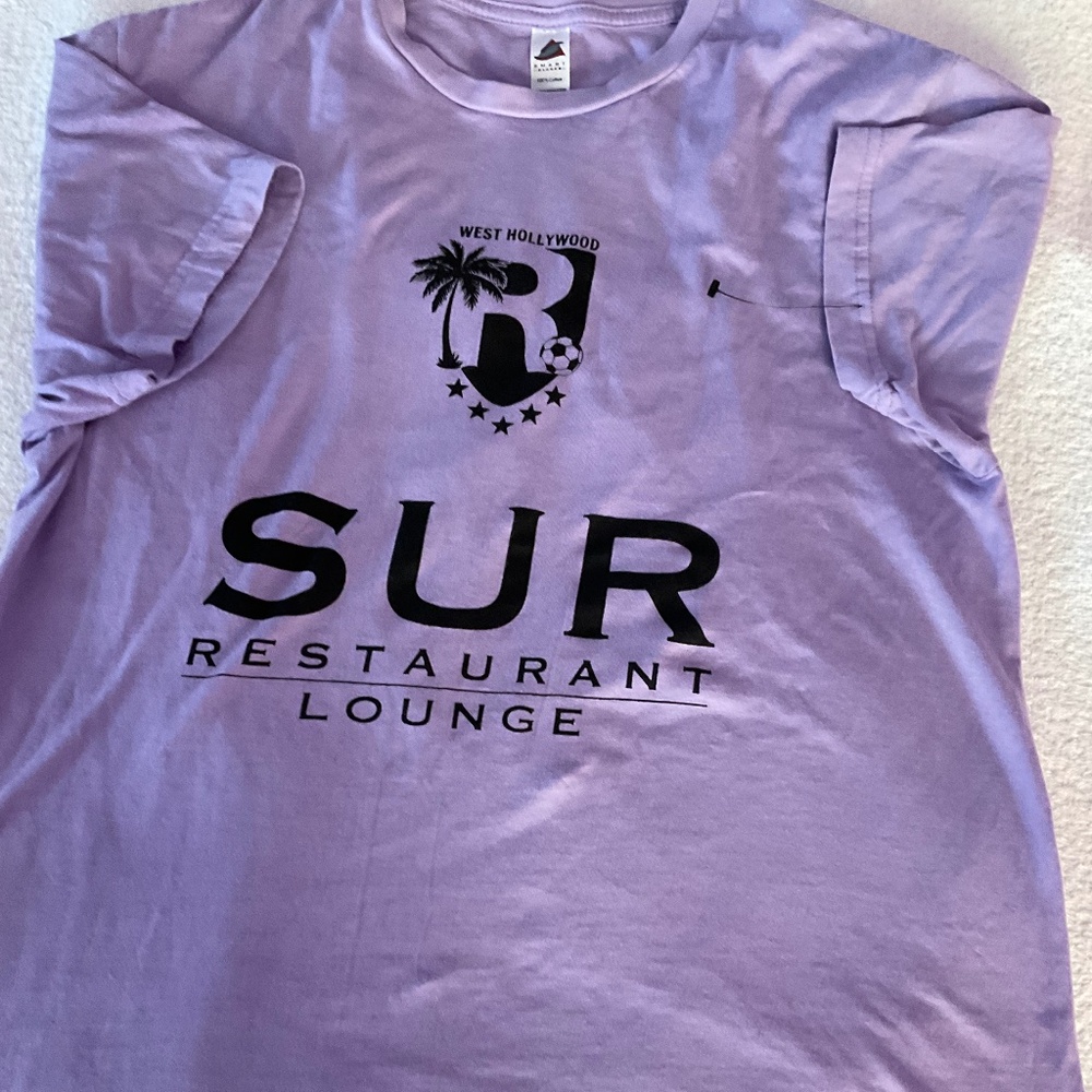 Vintage Unisex Purple “ SUR “ Vanderpump Cotton Crew Neck T-Shirt Size M BNWT